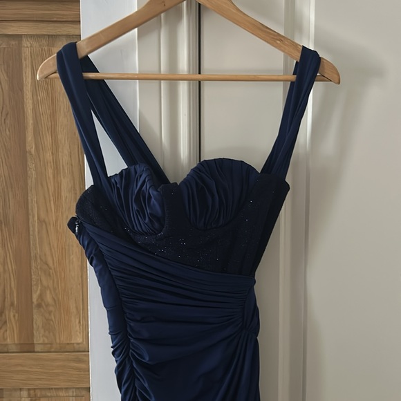 House of cb London midnight blue Charmaine corset maxi dress small - Picture 5 of 15